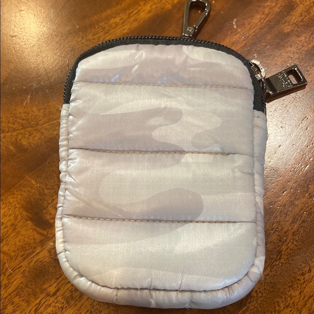 Think Royln Mini Me Pouch in muted gray camo.